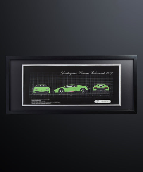 Framed 3D Color Car Paper Carving Artwork【Car Front + Car Rear + Car Side】106cm X 48cm X 2cm ( Specially customized )