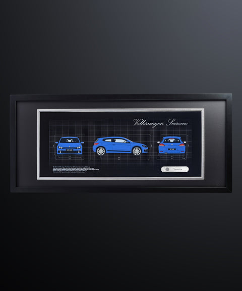 Framed 3D Color Car Paper Carving Artwork【Car Front + Car Rear + Car Side】106cm X 48cm X 2cm ( Specially customized )