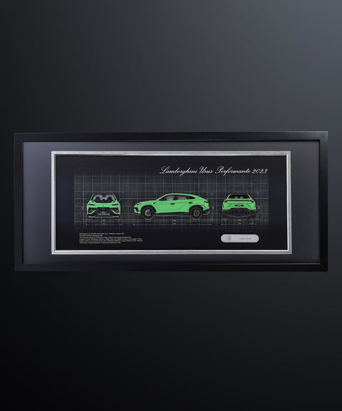 Framed 3D Color Car Paper Carving Artwork【Car Front + Car Rear + Car Side】106cm X 48cm X 2cm ( Specially customized )