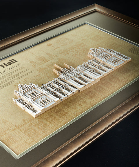 3D Landmark Building Paper Framed Art