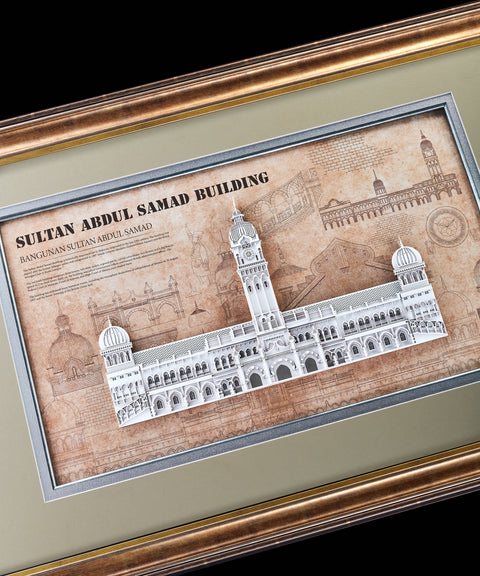 3D Landmark Building Paper Framed Art