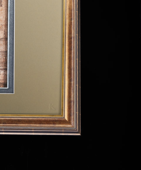 3D Landmark Building Paper Framed Art