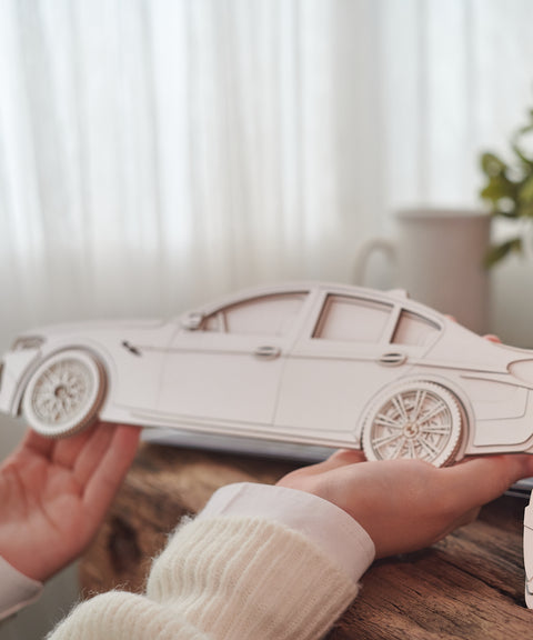 3D纸雕艺术汽车相框 （ 车头/车尾  + 车侧款 ) 82 X 49 X 2 cm