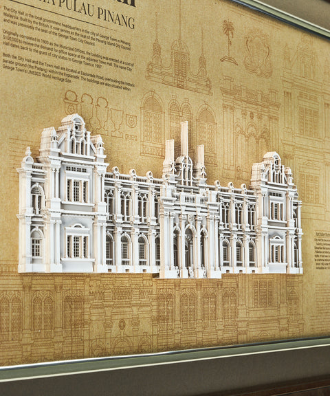 3D Landmark Building Paper Framed Art