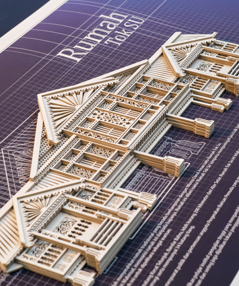 3D Landmark Building Paper Framed Art
