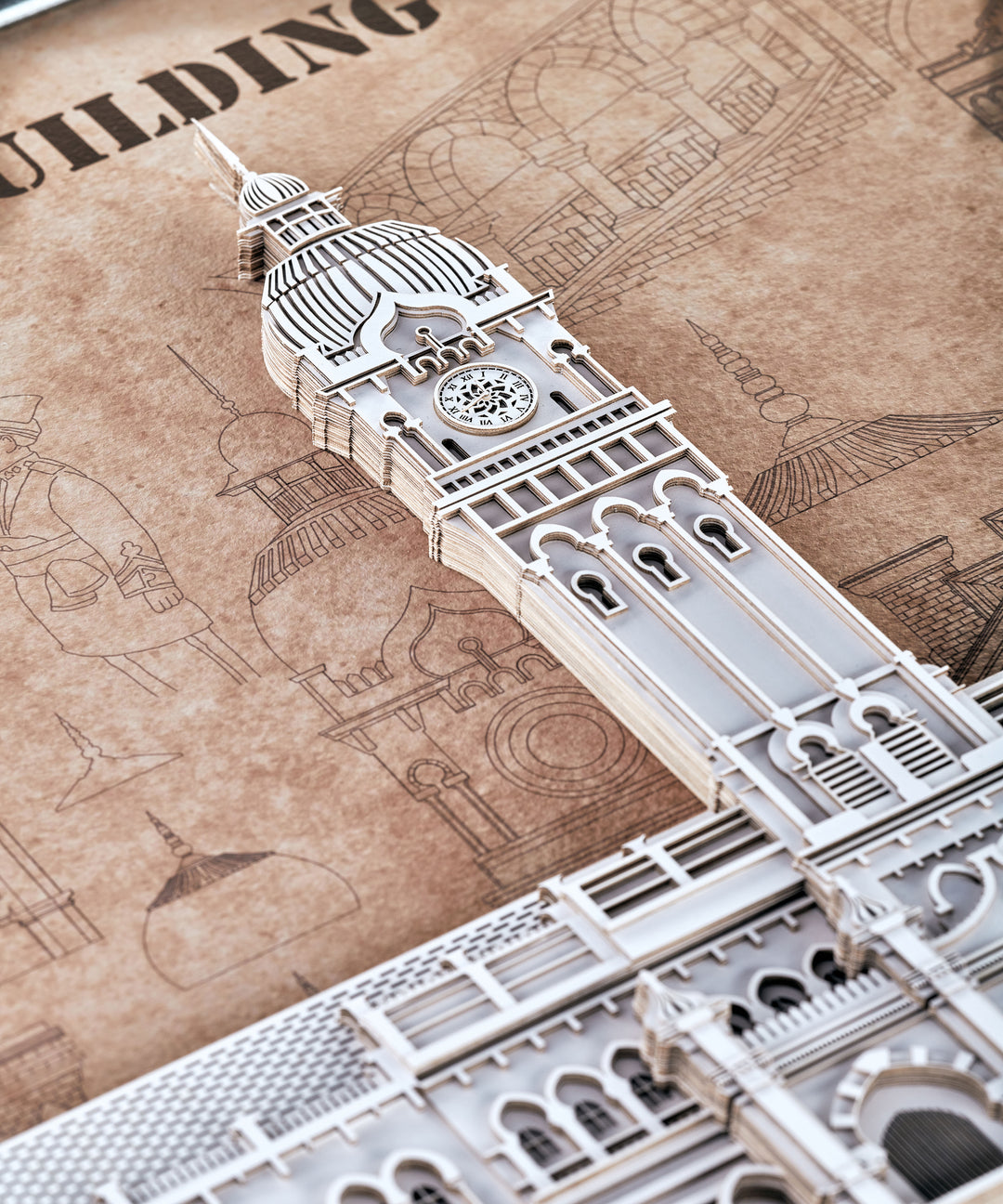 3D Landmark Building Paper Framed Art – KAMICARV PAPER ART